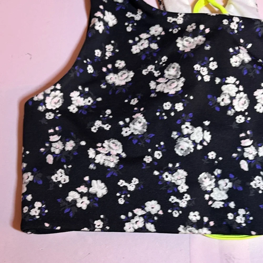 Floral Sports Bra with Logo - Picture 4 of 12